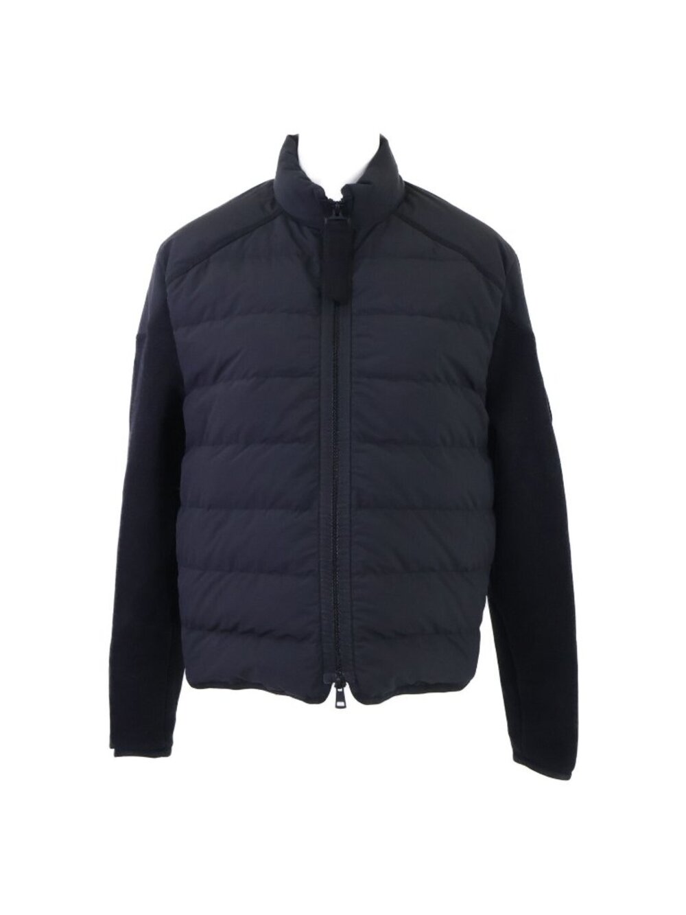 Moncler Cardigan Tricot Dragon Logo Cotton Paneled Zip Up Jacket